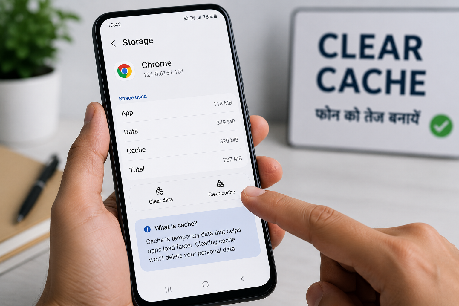 Clear cache android
