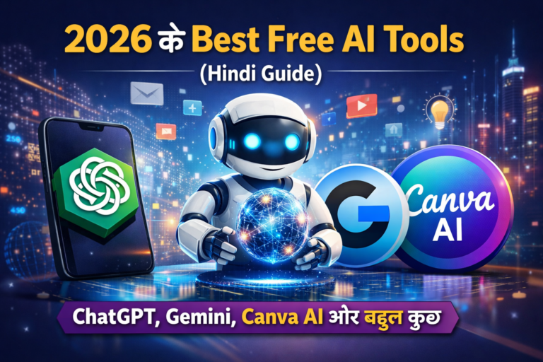 2026 के Best Free AI Tools (Hindi Guide) | ChatGPT, Gemini, Canva AI और बहुत कुछ