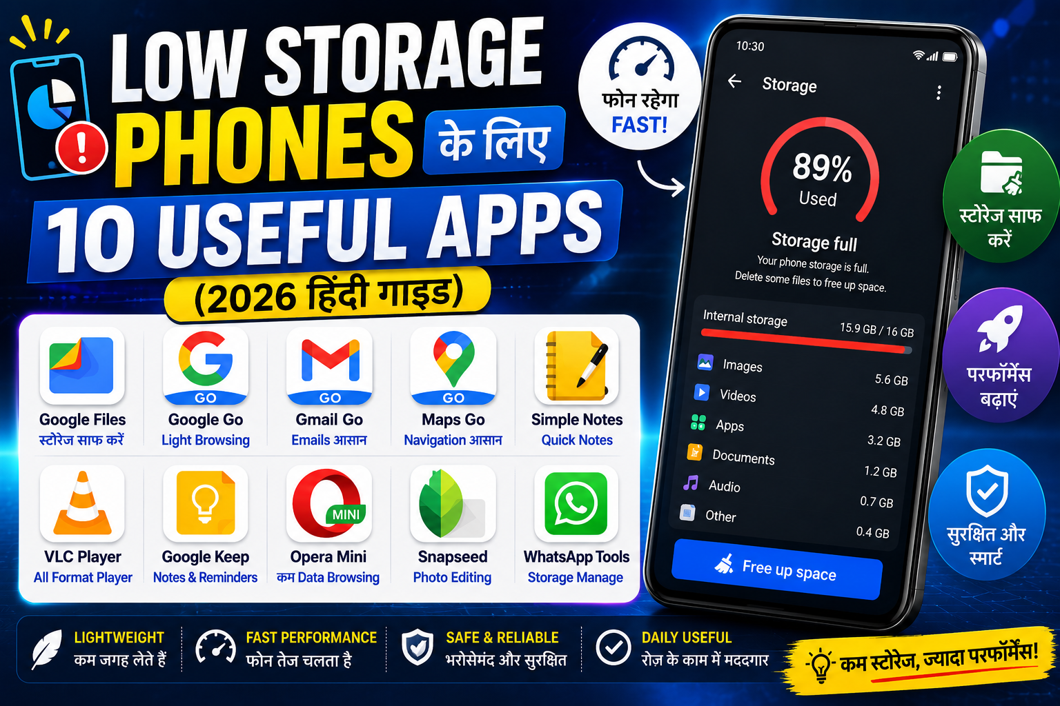 Best apps for low storage phones
