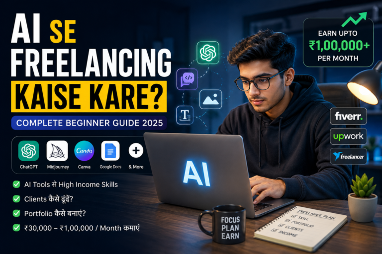 AI Se Freelancing Kaise Kare 2026? Complete Beginner Guide (₹30,000–₹1,00,000/Month)