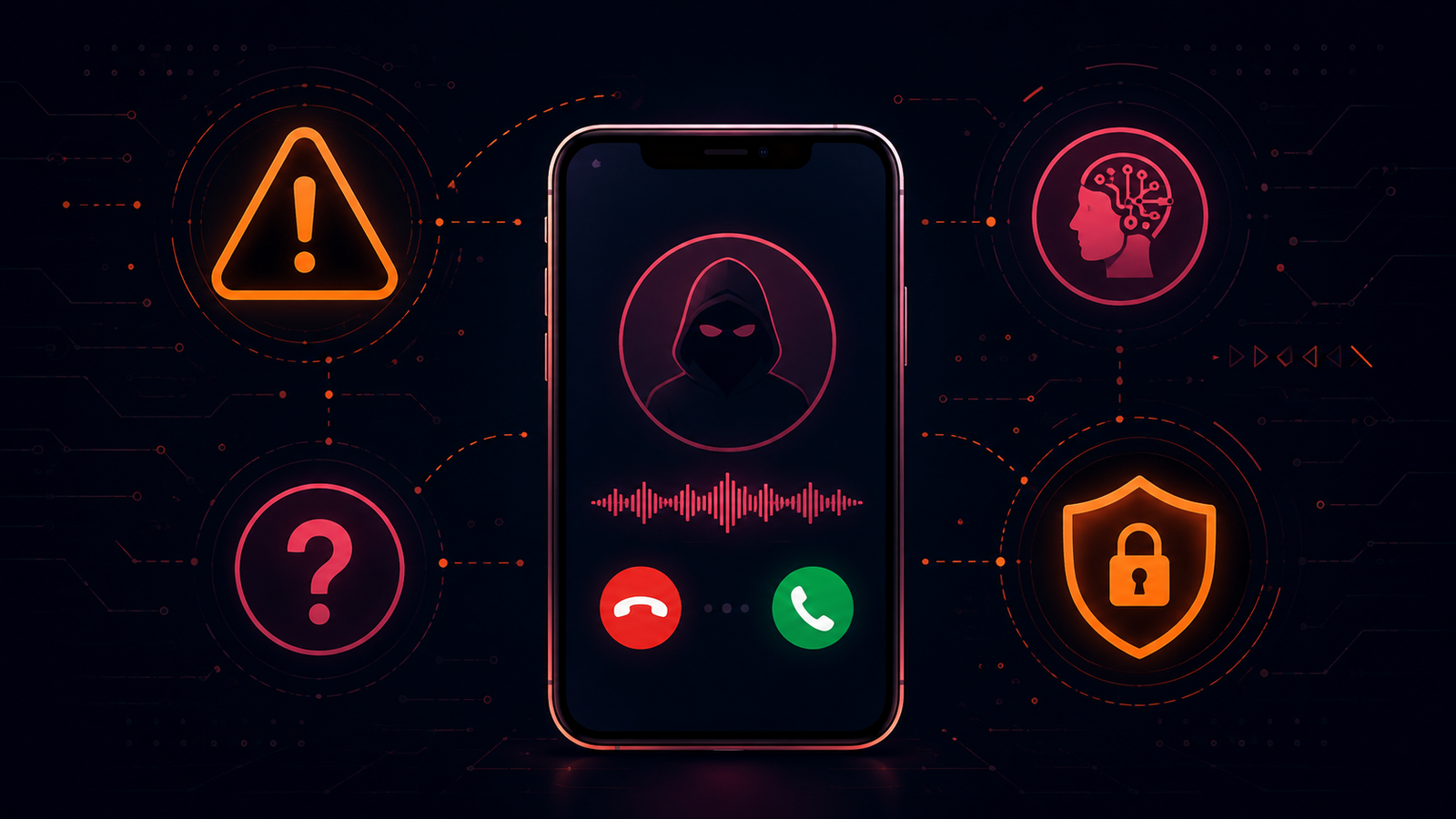AI scam call warning signs checklist Hindi infographic