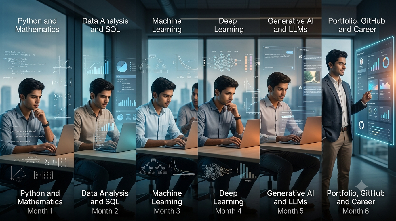 2026 से 2030 तक 6 महीने का AI Career Roadmap