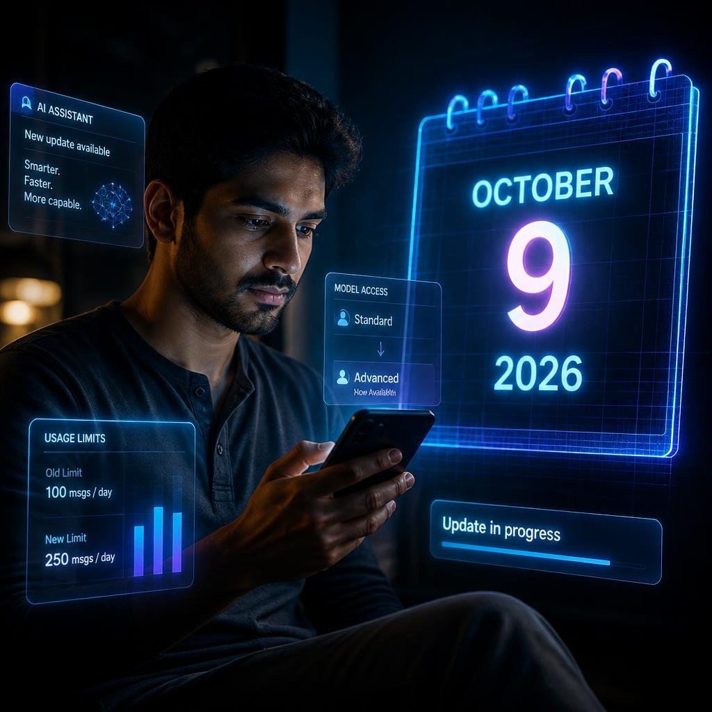 Gemini Free Limit October 9 2026 update and model access changes