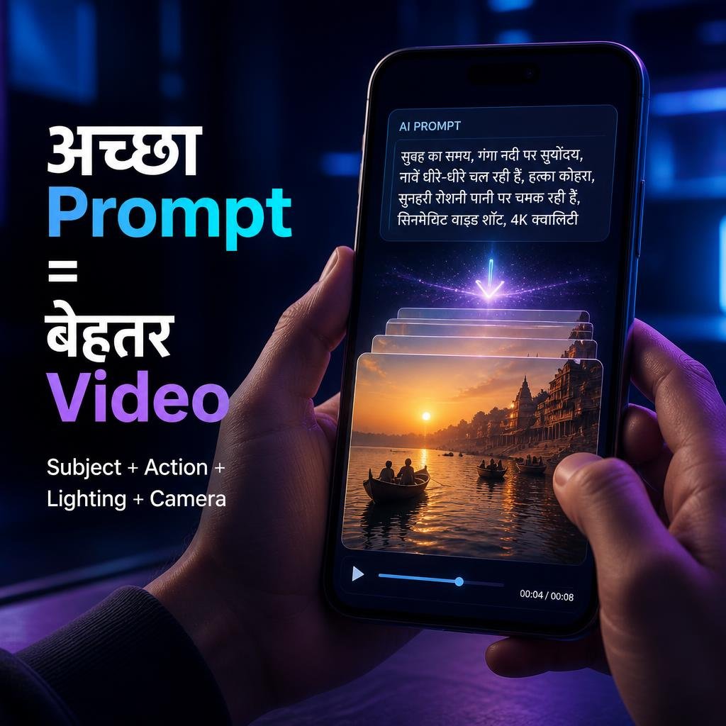 Meta AI video prompt guide subject action lighting camera